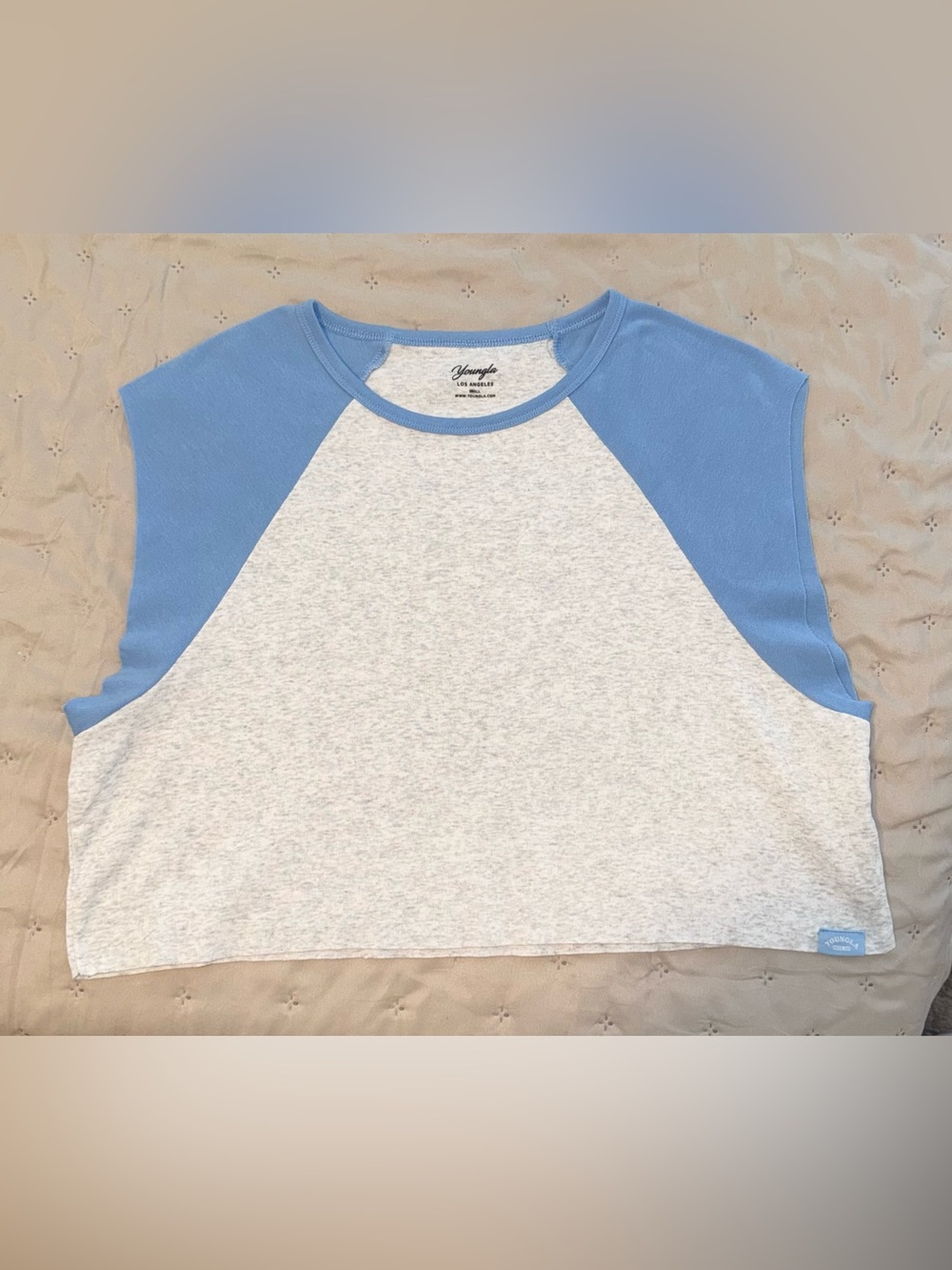 YoungLA W4306 - RAGLAN CUT OFF BLUE SIZE SMALL